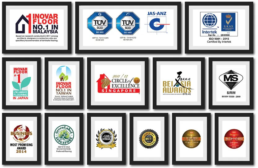 Inovar laminate flooring awards