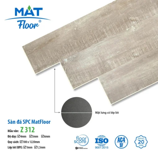 Sàn Đá Click-lock Matfloor Z312