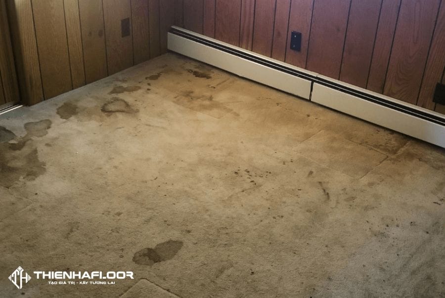 Replace office carpets when there are many difficult-to-clean stains