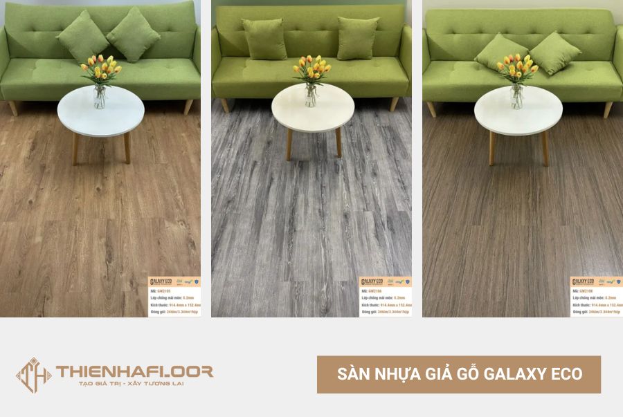 Sàn Nhựa Giả Gỗ Dán Keo Galaxy Eco