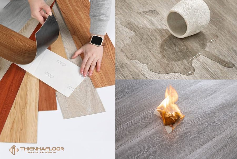 Sàn Nhựa Dán Keo Chống Thấm Nước, Chống Cháy Tốt