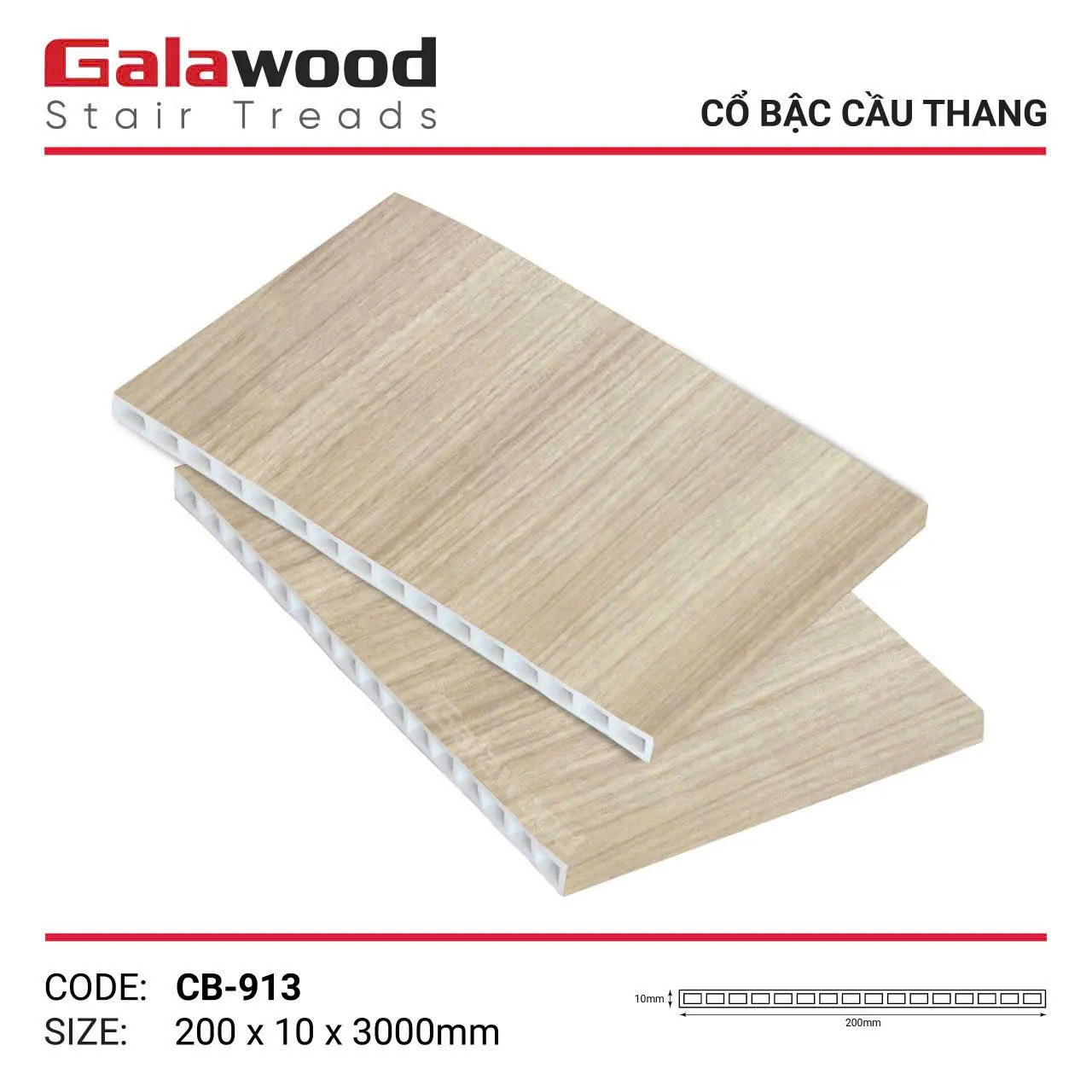 Cổ bậc cầu thang Galawood CB-913