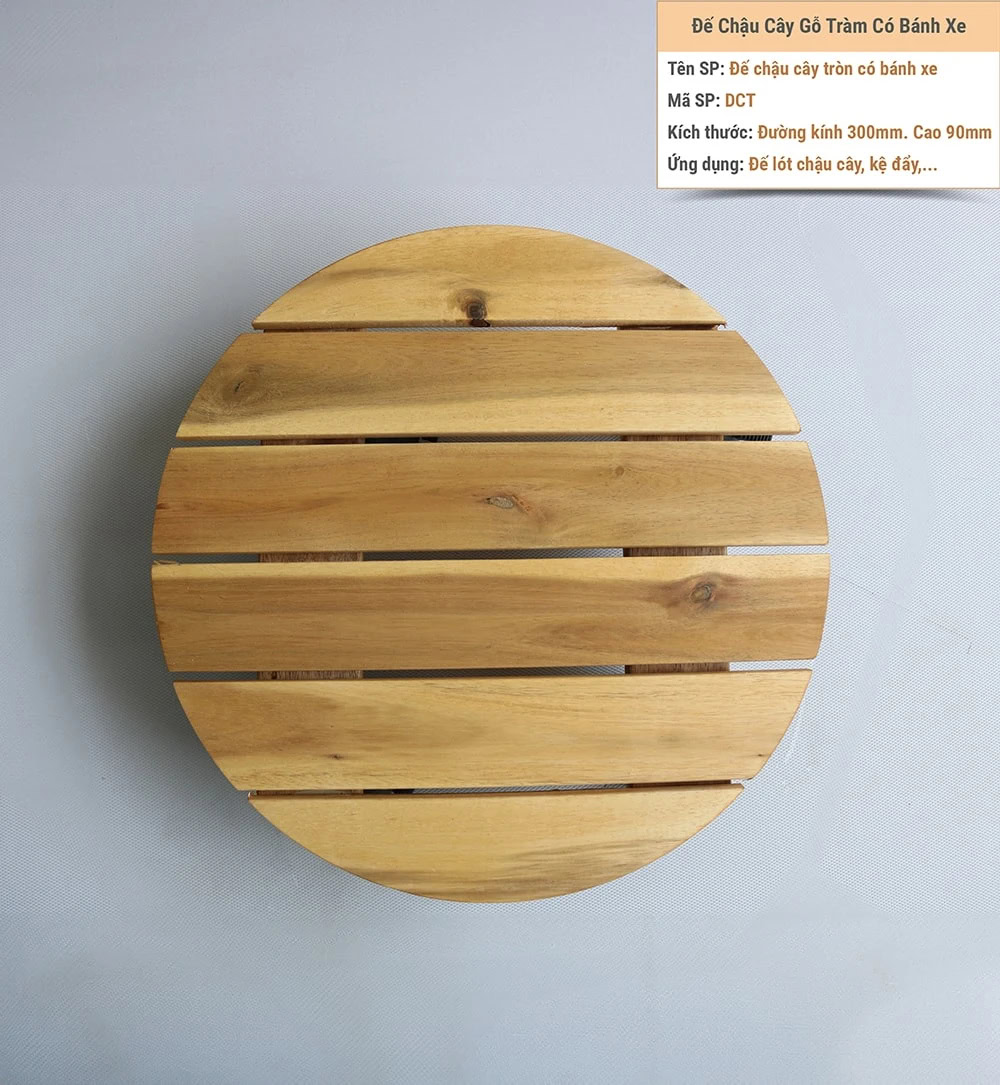 Round plant stand with wheels