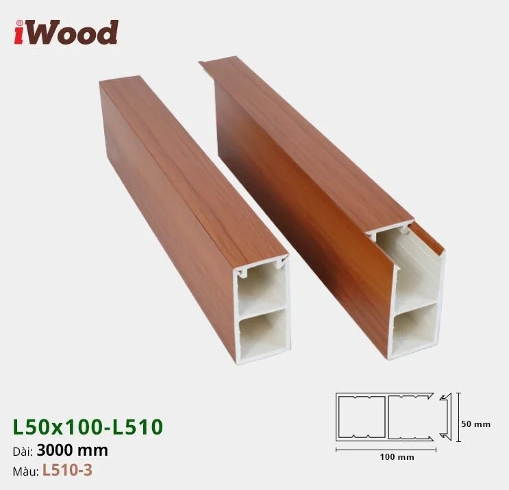 iWood L50x100-L510-3 Wood Plastic Composite Batten