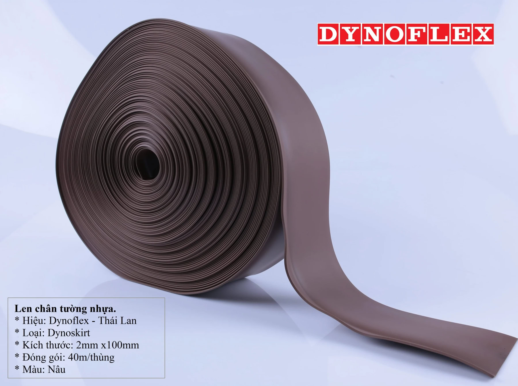 Len Chân Tường Cuộn Dynoflex Dynoskirt Brown