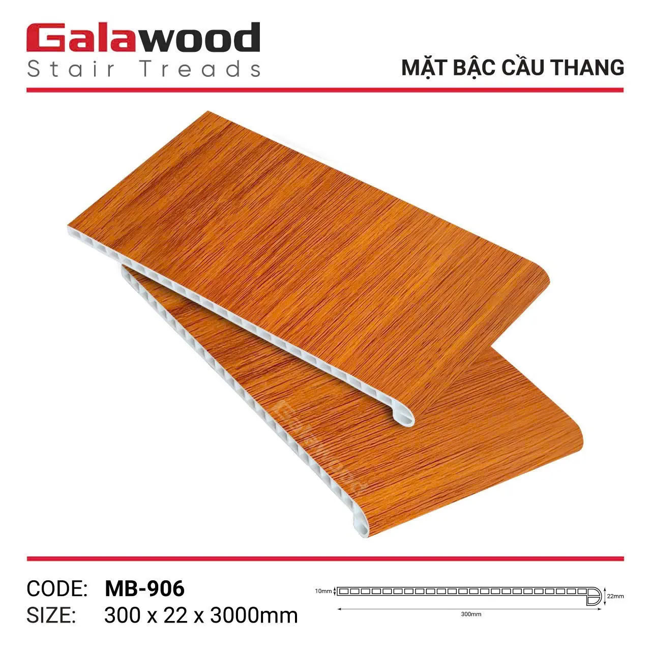 Mặt bậc cầu thang Galawood MB-906