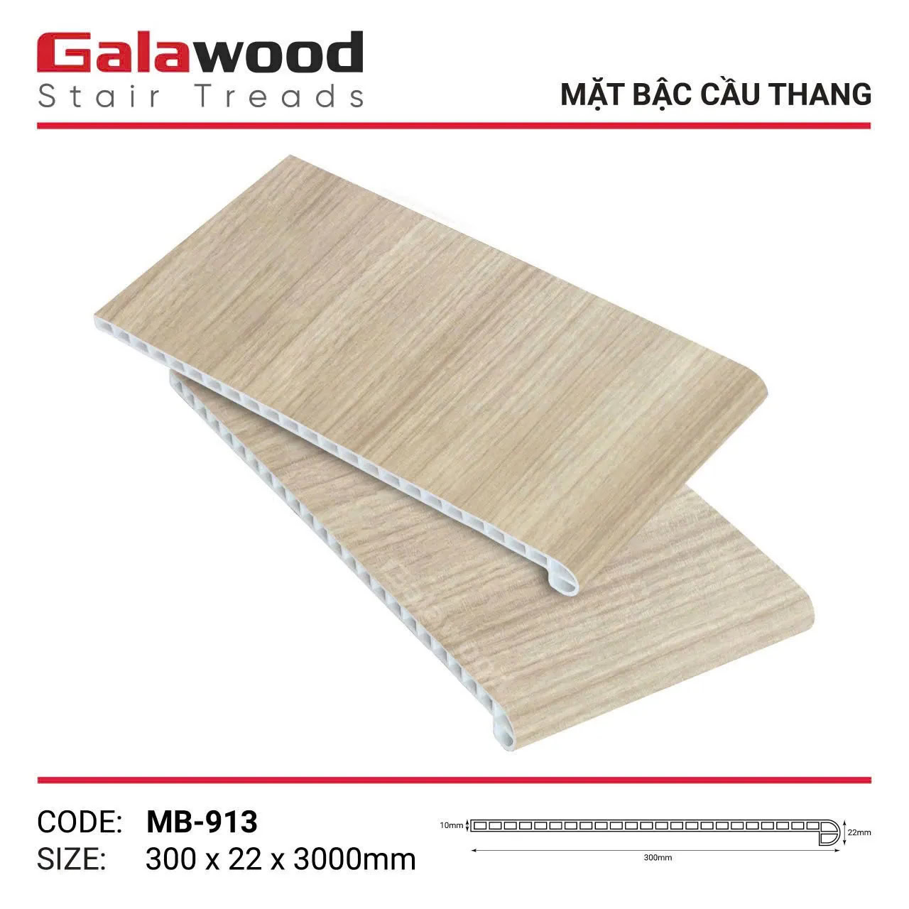 Mặt bậc cầu thang Galawood MB-913