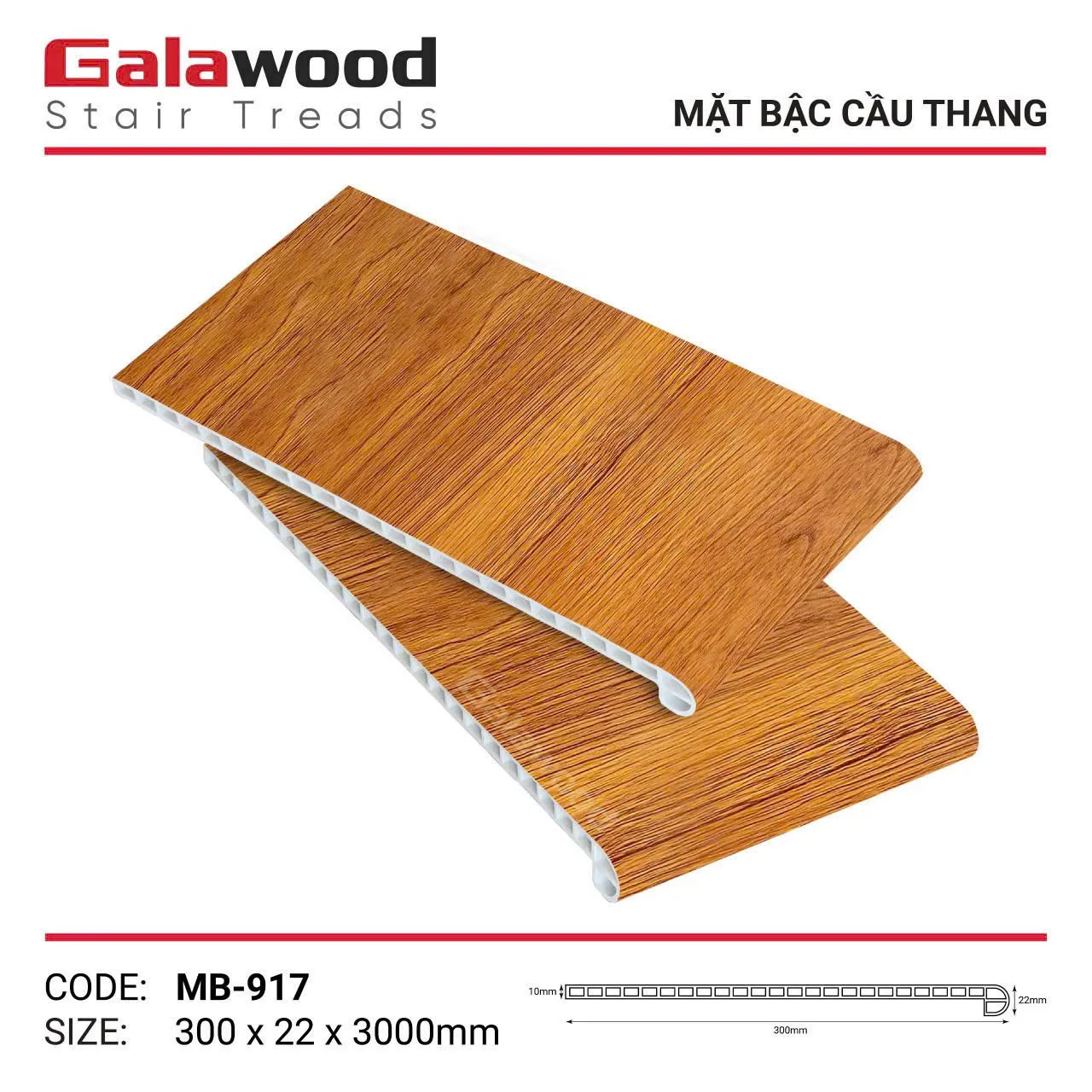 Mặt bậc cầu thang Galawood MB-917