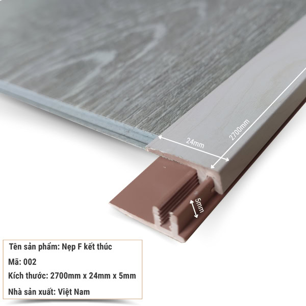 Nẹp F kết thúc sàn 002