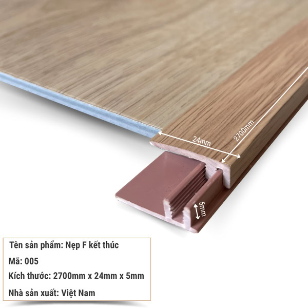 Nẹp F kết thúc sàn 005