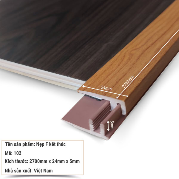 Nẹp F kết thúc sàn 102