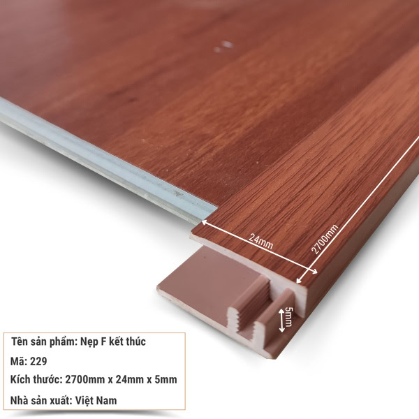 Nẹp F kết thúc sàn 229