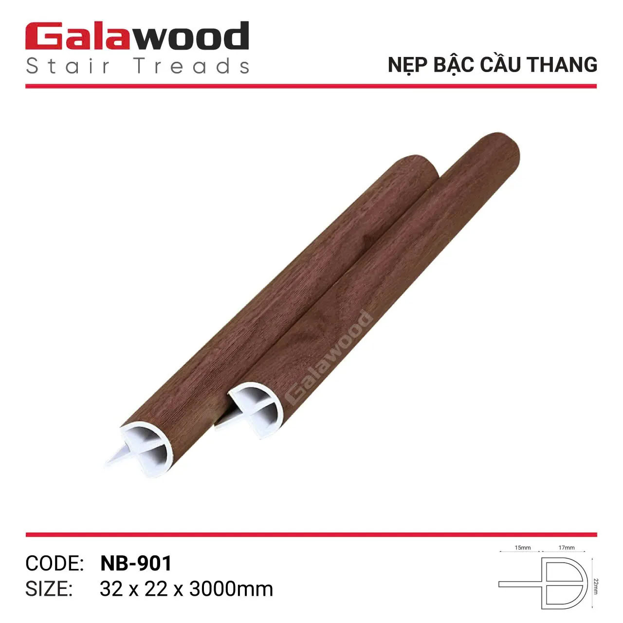 Nẹp bậc cầu thang GalaWood NB-901