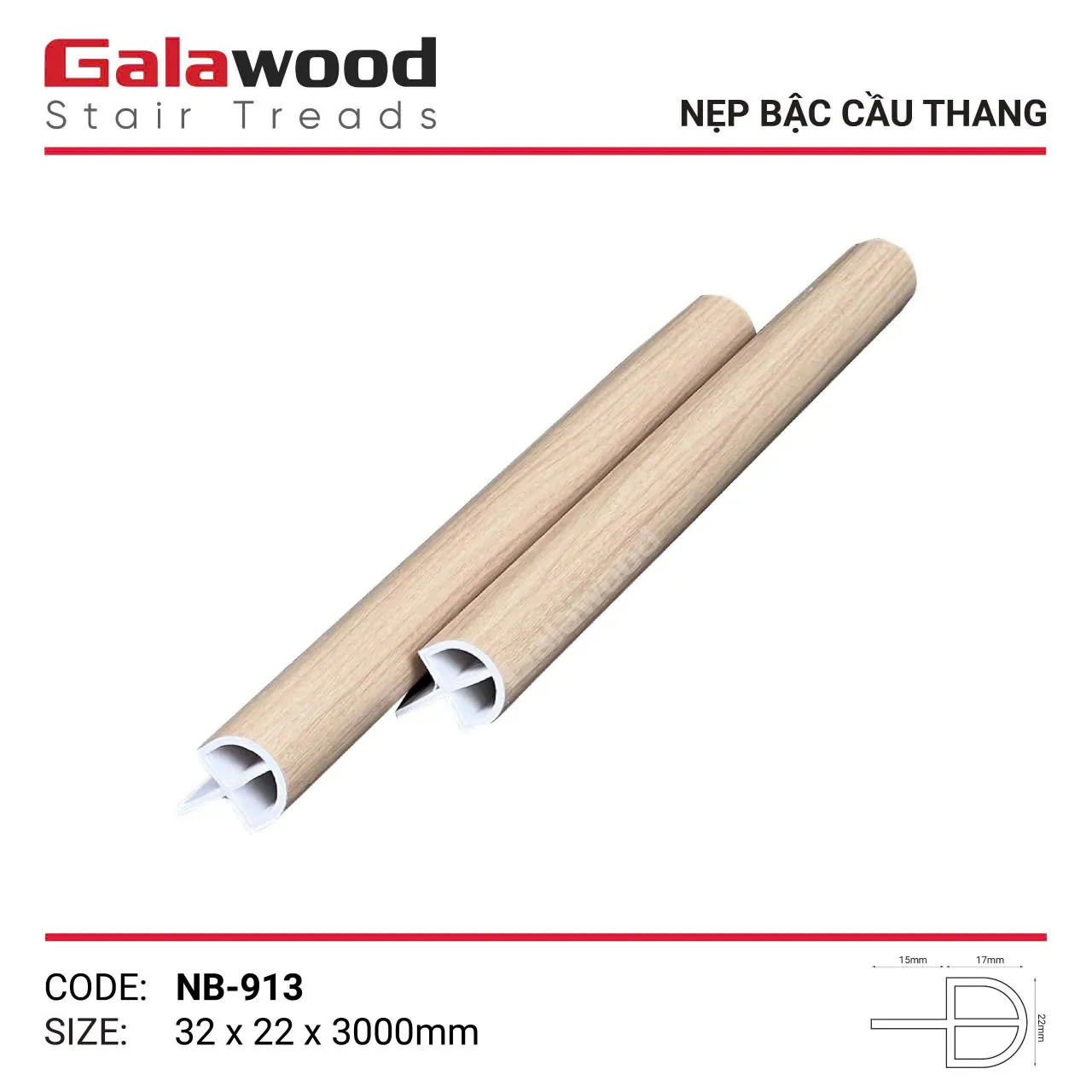 Nẹp bậc cầu thang GalaWood NB-913
