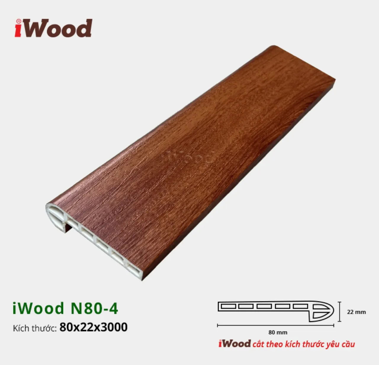 iWood N80-4 Stair Nosing Trim