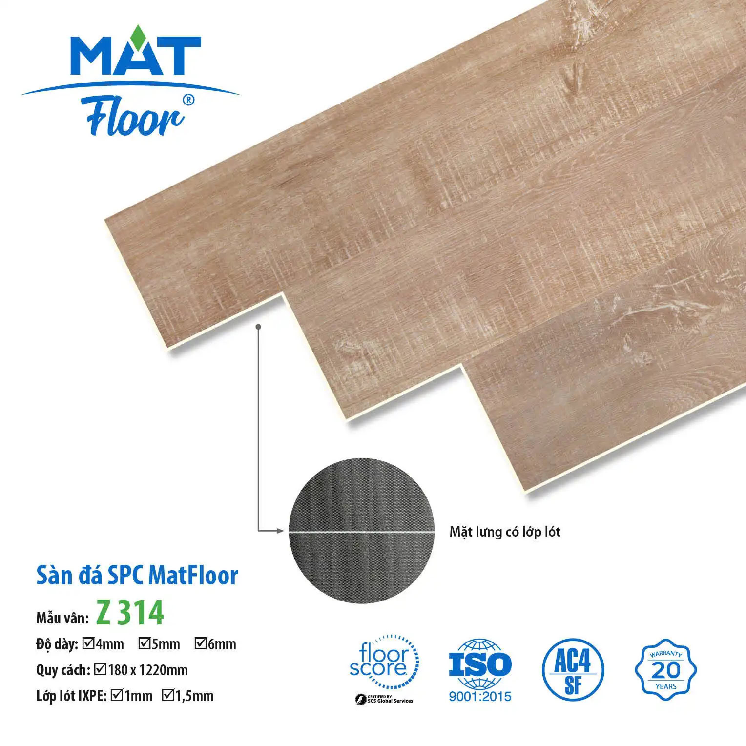 MatFloor Z314 Click-lock Stone Flooring