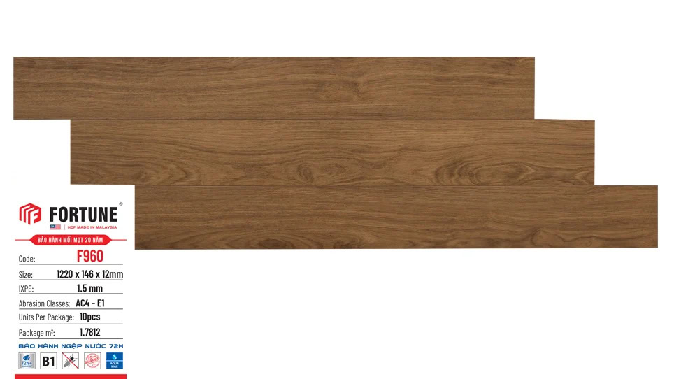 Sàn Gỗ Fortune F960 12mm