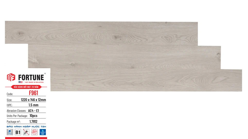 Sàn Gỗ Fortune F961 12mm