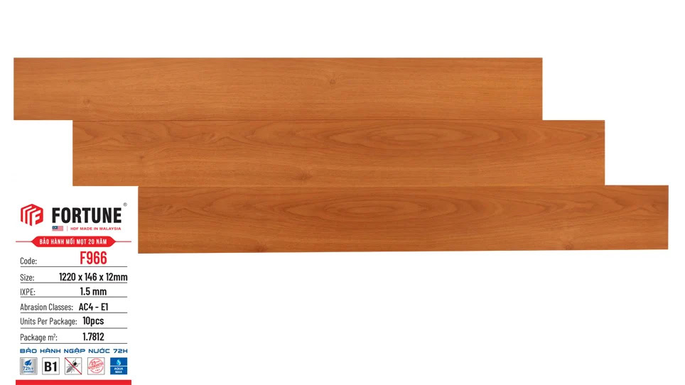 Sàn Gỗ Fortune F966 12mm
