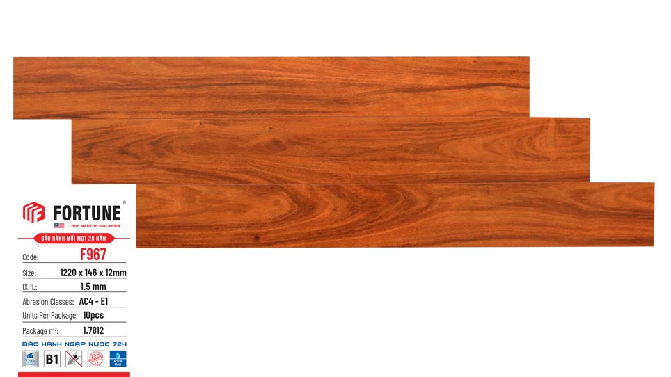 Sàn Gỗ Fortune F967 12mm