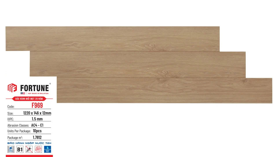 Sàn Gỗ Fortune F969 12mm