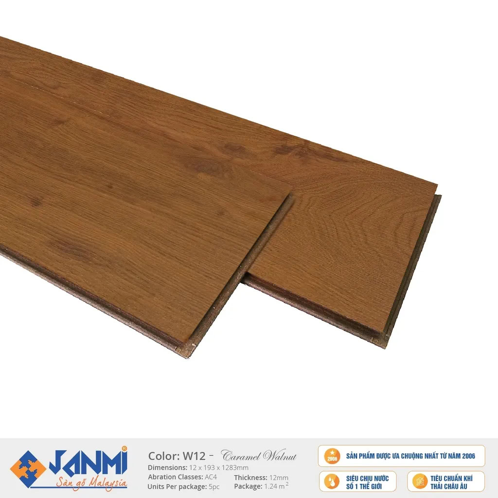 Janmi W12 12mm Wide Plank Laminate Flooring