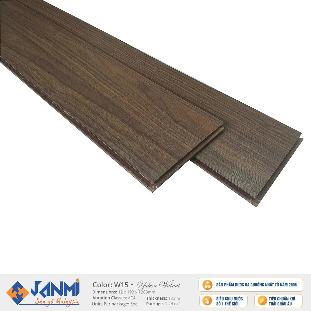 Janmi W15 12mm Wide Plank Laminate Flooring