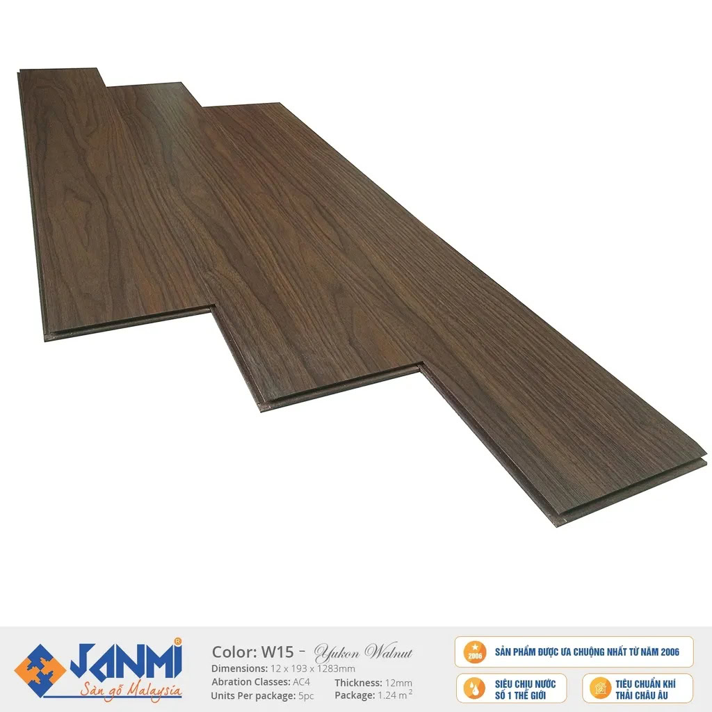 Janmi W15 12mm Wide Plank Laminate Flooring