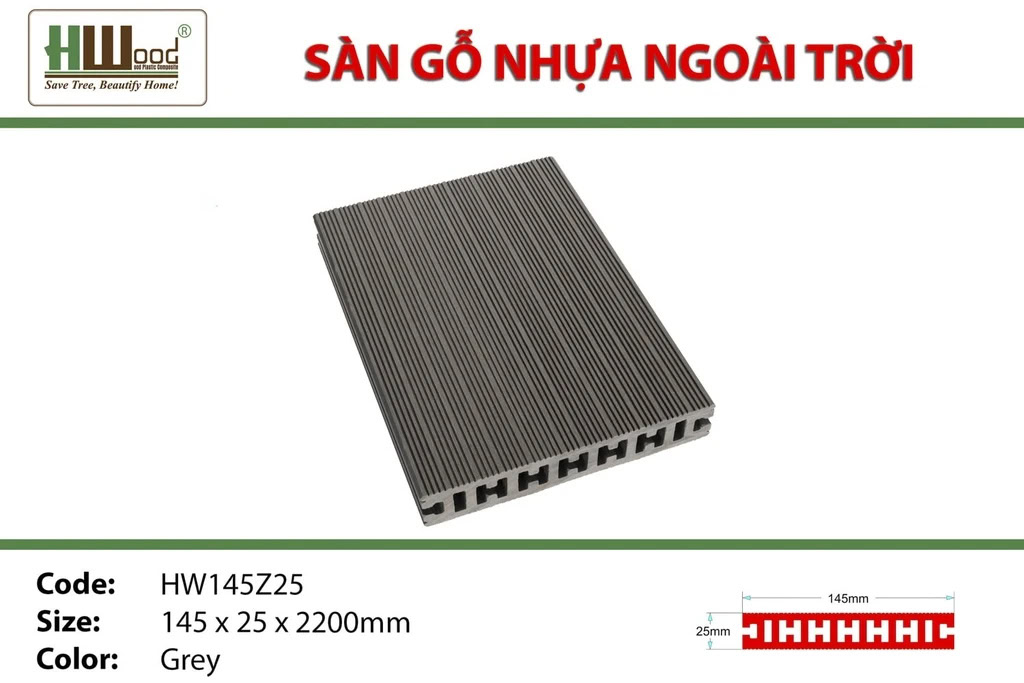 Hwood HW145Z25 Outdoor Wood Flooring