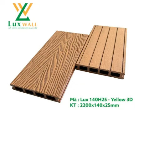 Luxwall LUX140H25-3D Yellow Outdoor Wood Flooring