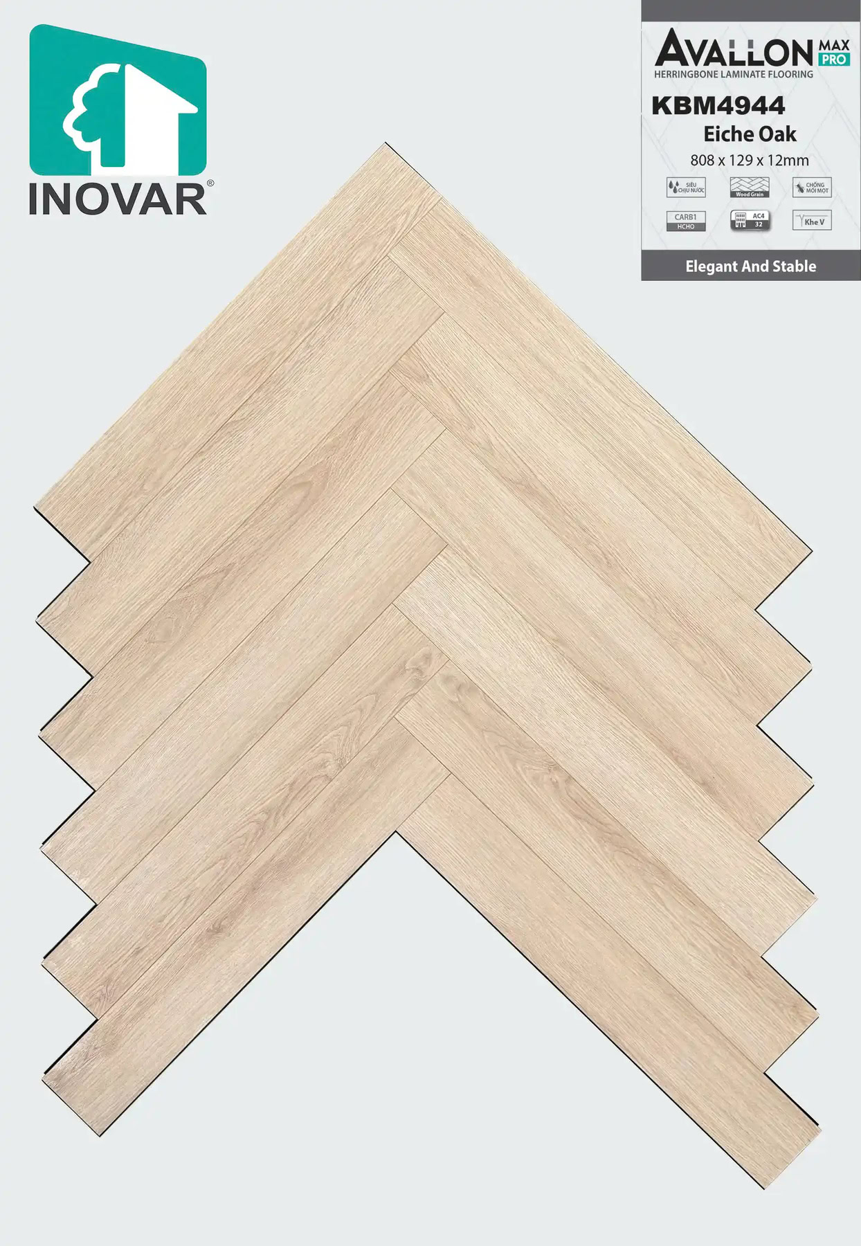 Inovar KBM4944 Herringbone Laminate Flooring