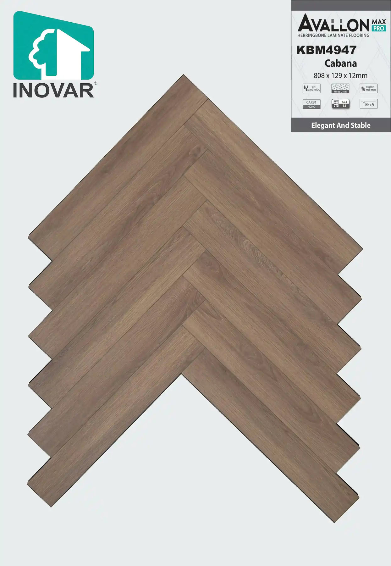 Inovar KBM4947 Herringbone Laminate Flooring
