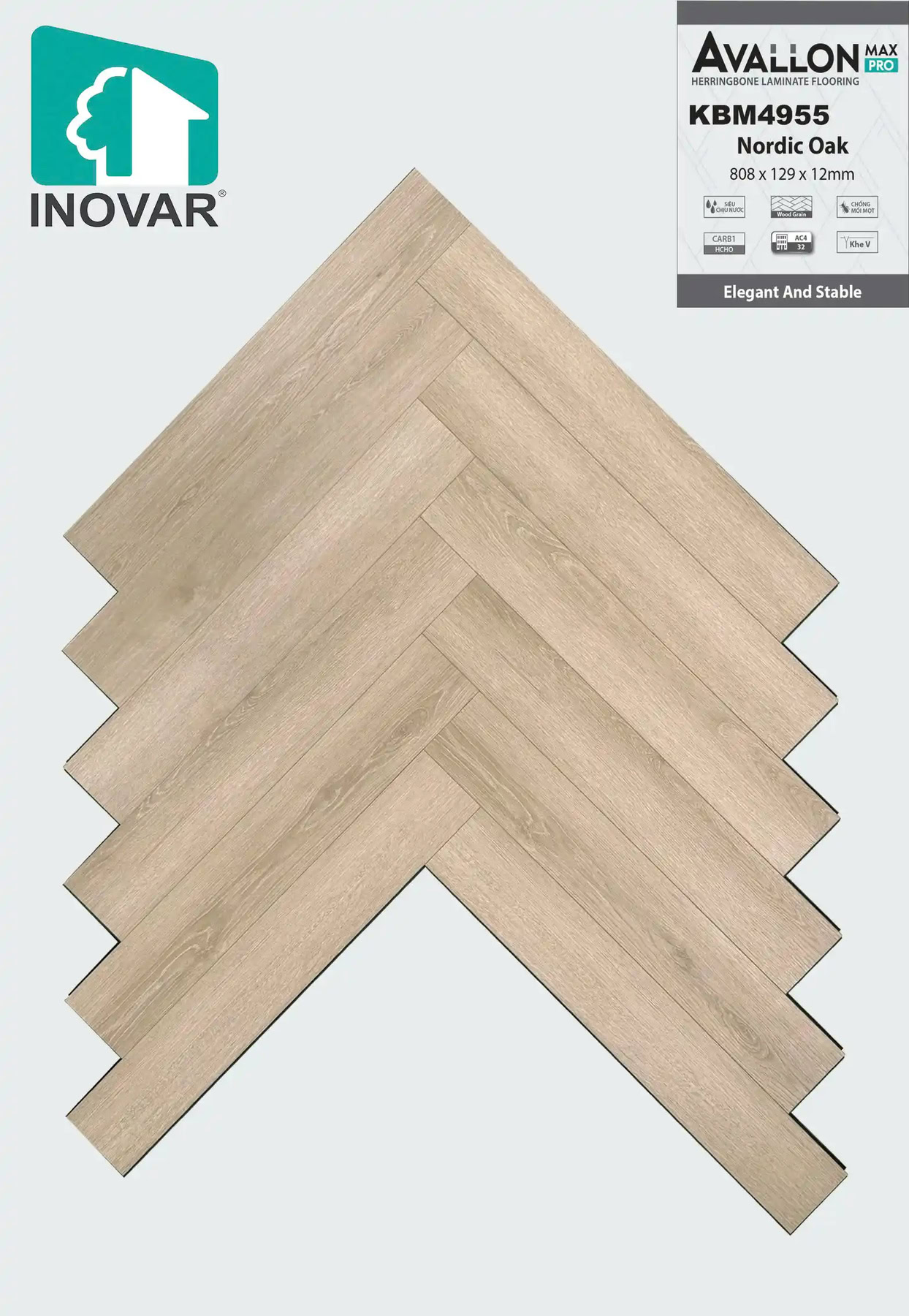 Inovar KBM4955 Herringbone Laminate Flooring