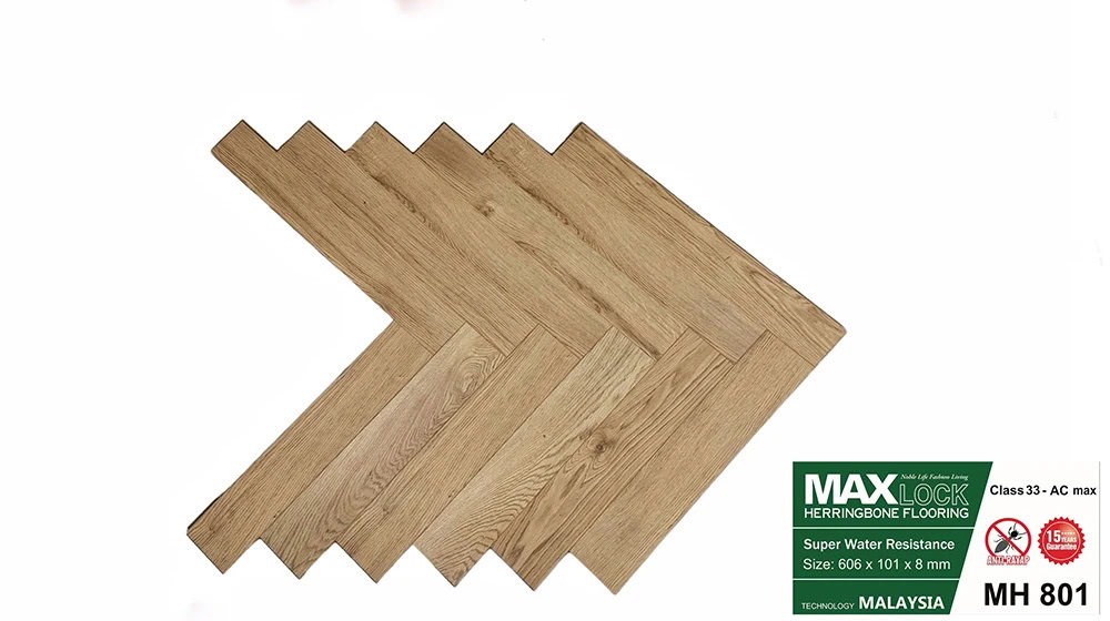 Sàn Gỗ Xương Cá Maxlock MH801