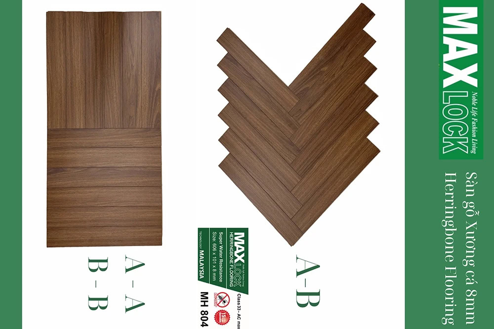Maxlock MH804 Herringbone Laminate Flooring