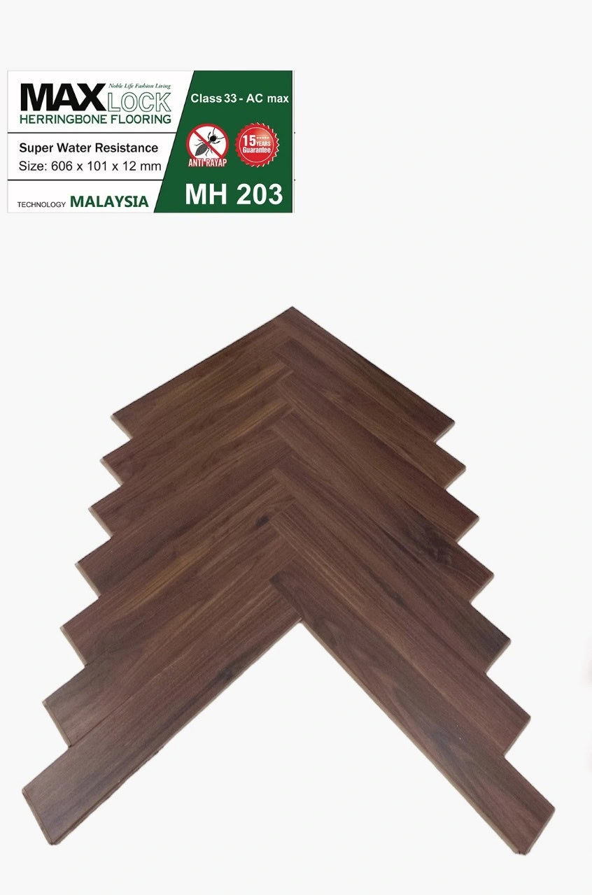 Sàn Gỗ Xương Cá Maxlock MH203
