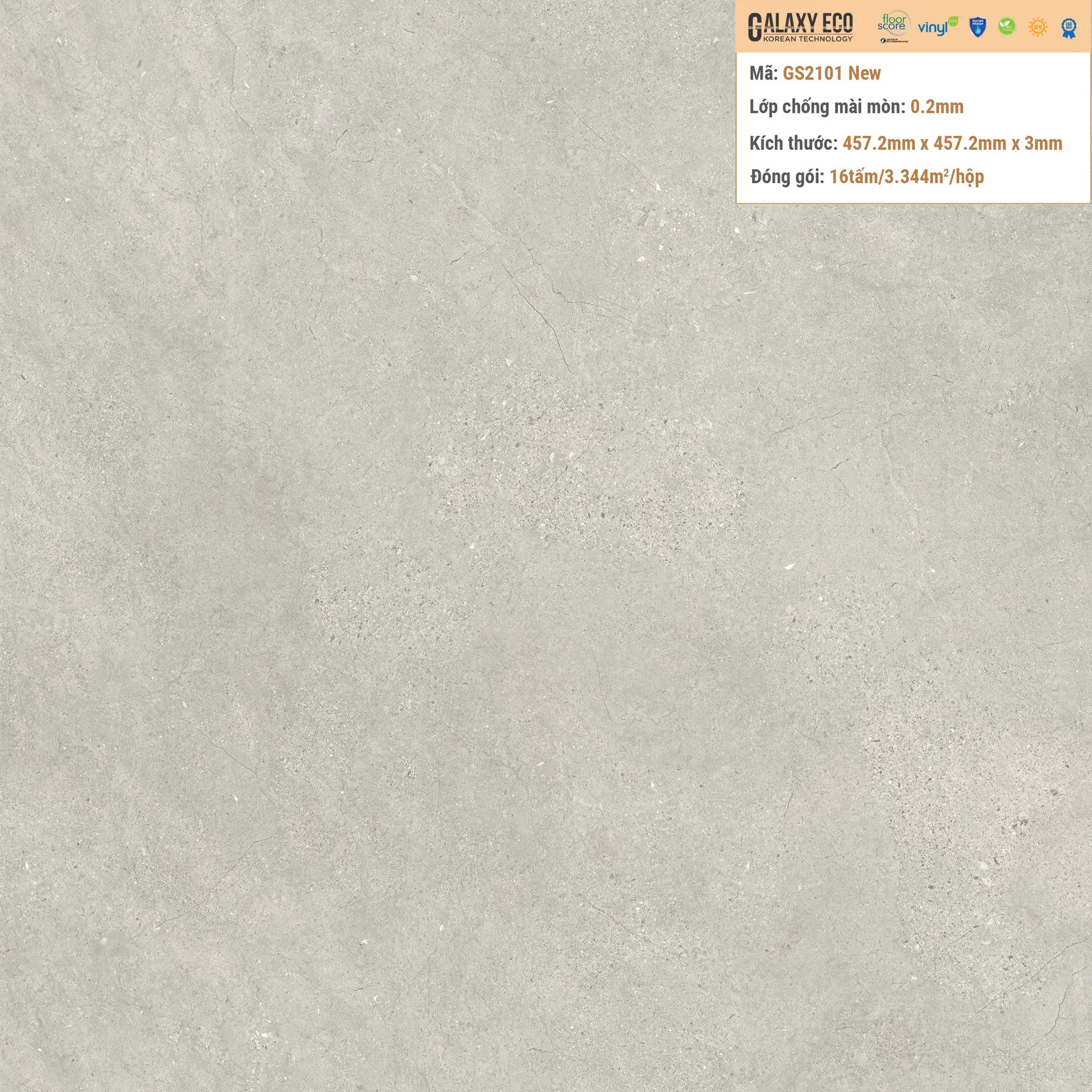 Galaxy Eco GS2101 Concrete-Look Vinyl Flooring