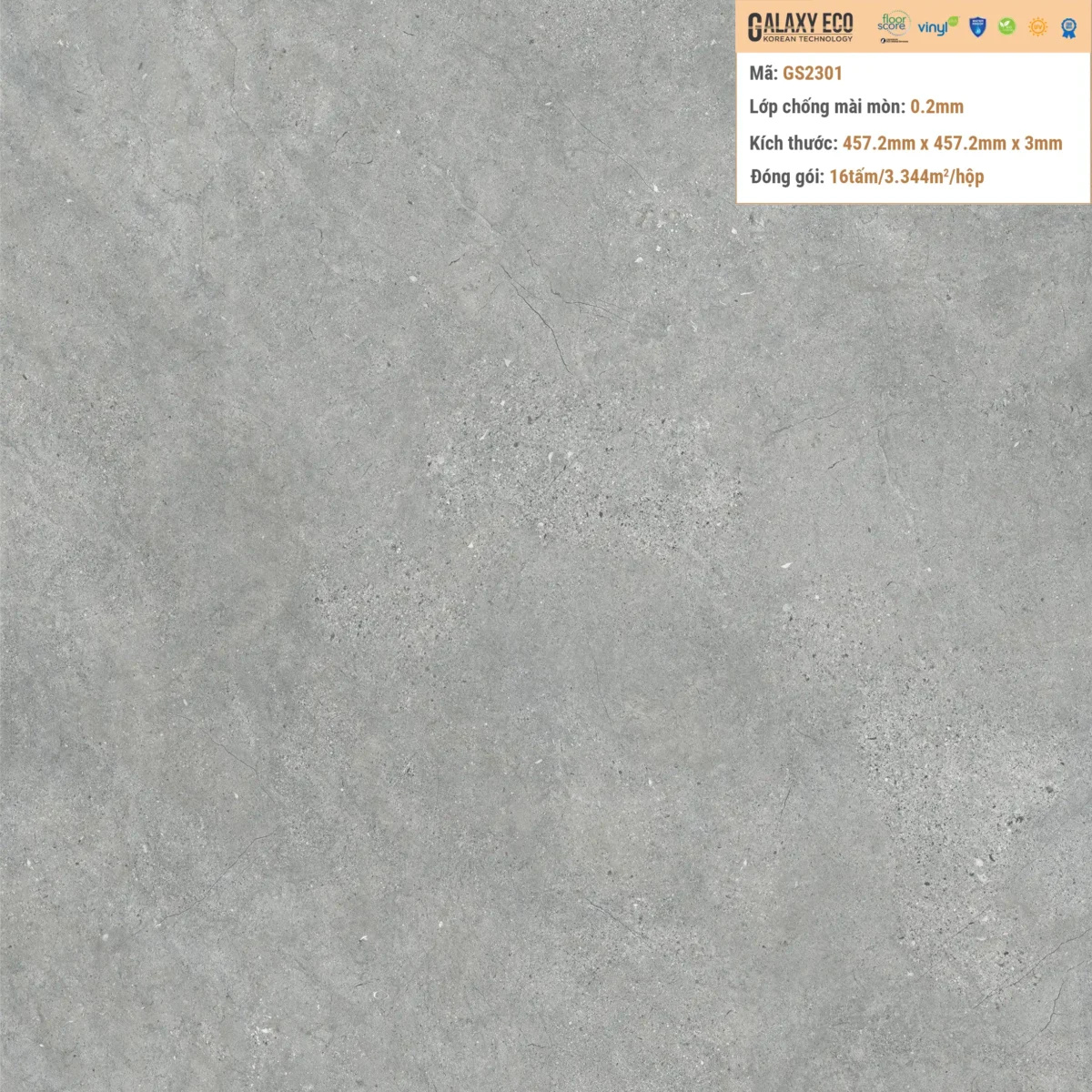Galaxy Eco GS2301 Concrete-Look Vinyl Flooring