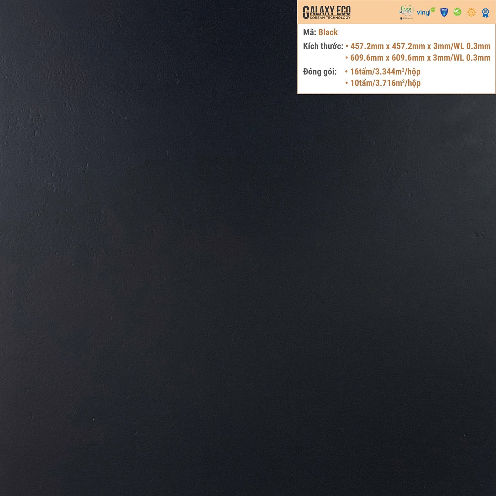 Galaxy Eco Black Vinyl Flooring