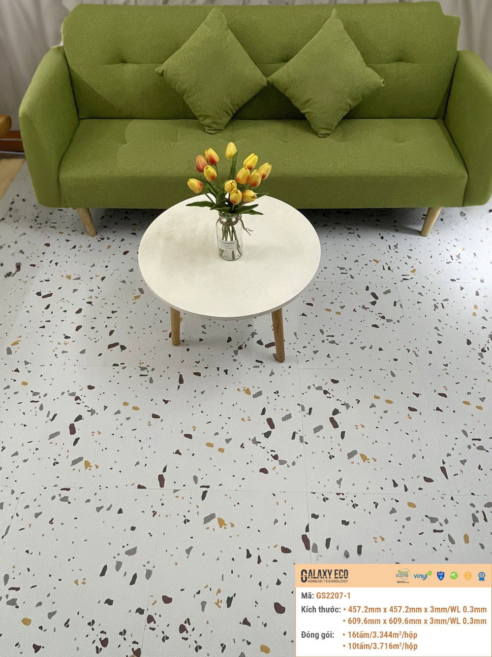 Galaxy Eco GS2207-1 Terrazzo Vinyl Flooring