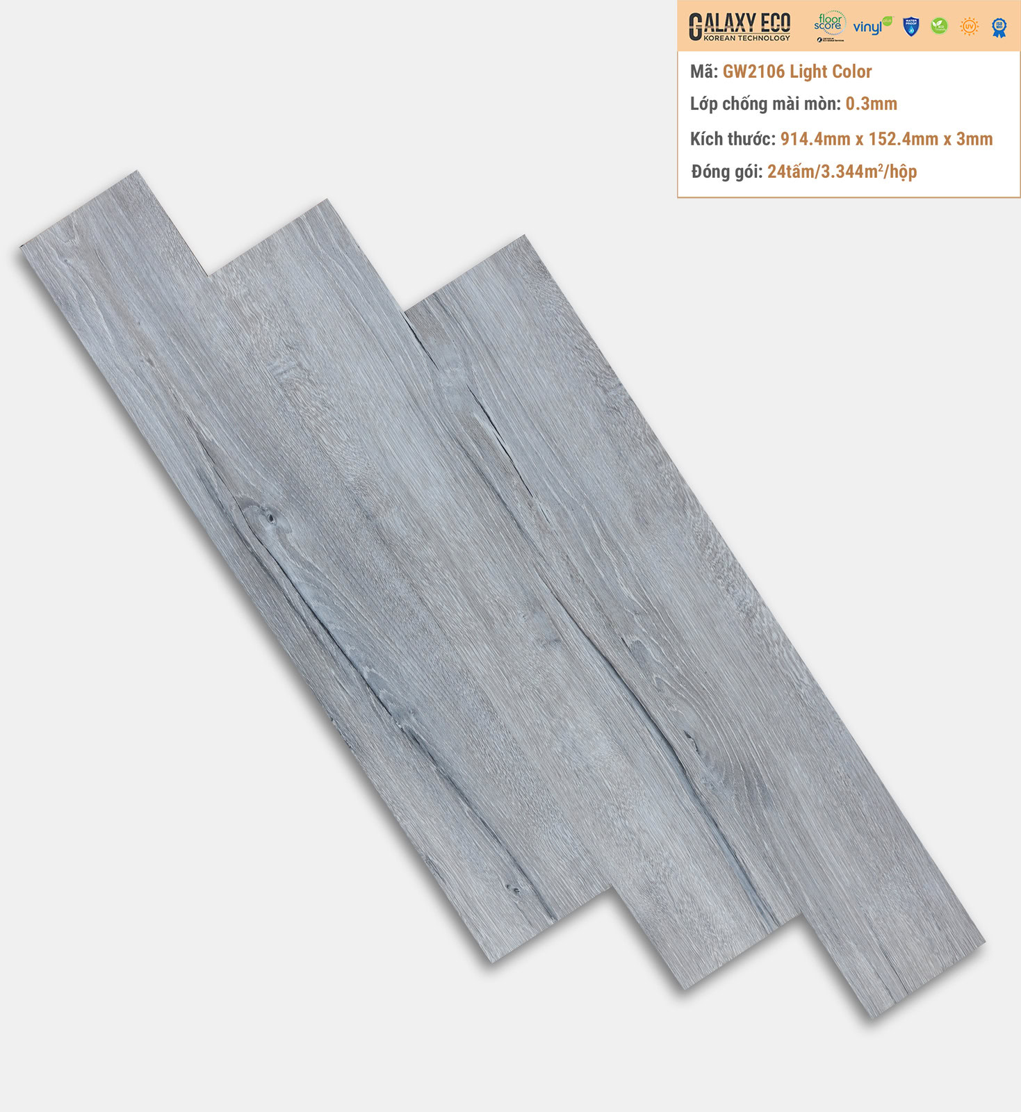 Galaxy Eco GW2106 Light vinyl flooring