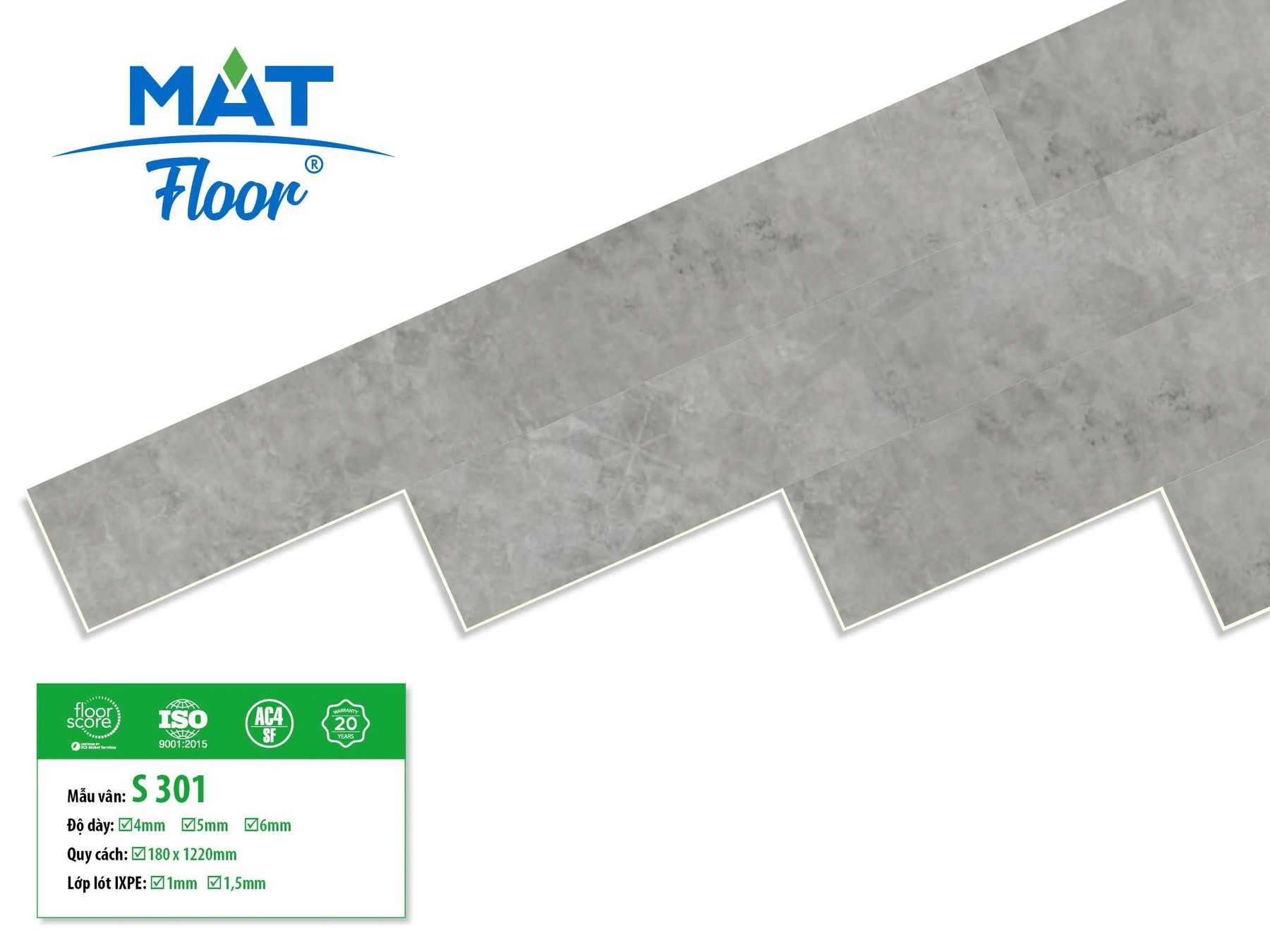 MatFloor S301 Click-lock Vinyl Flooring