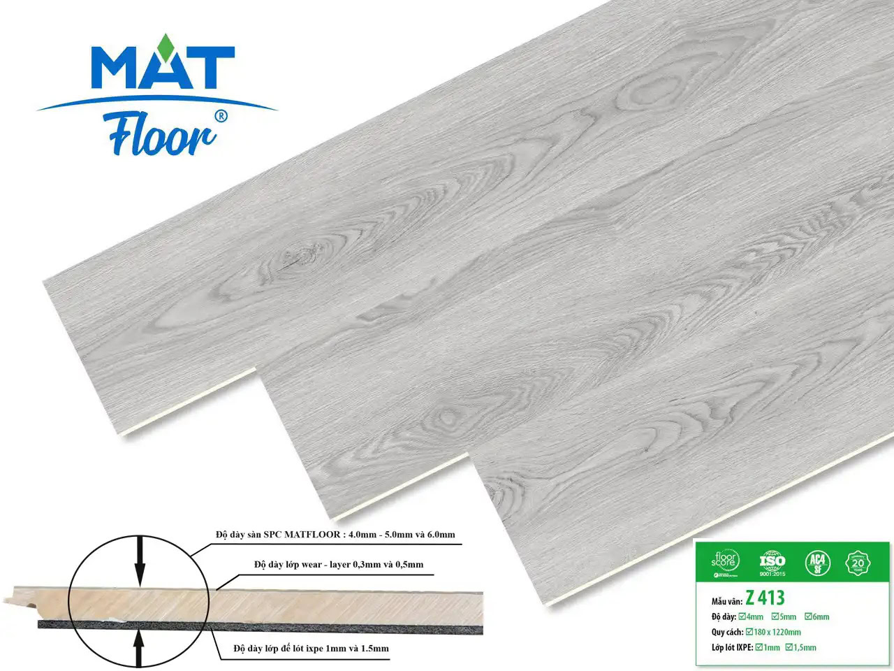 Sàn Nhựa Hèm Khóa MatFloor ZB413