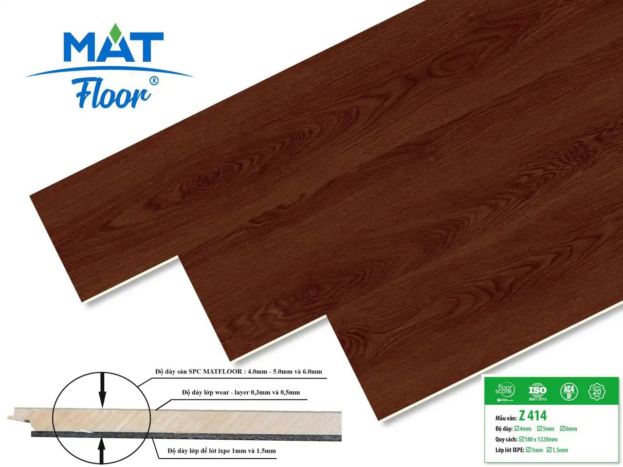 Sàn Nhựa Hèm Khóa MatFloor ZB414