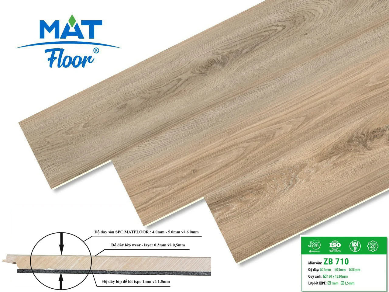 Sàn Nhựa Hèm Khóa MatFloor ZB710