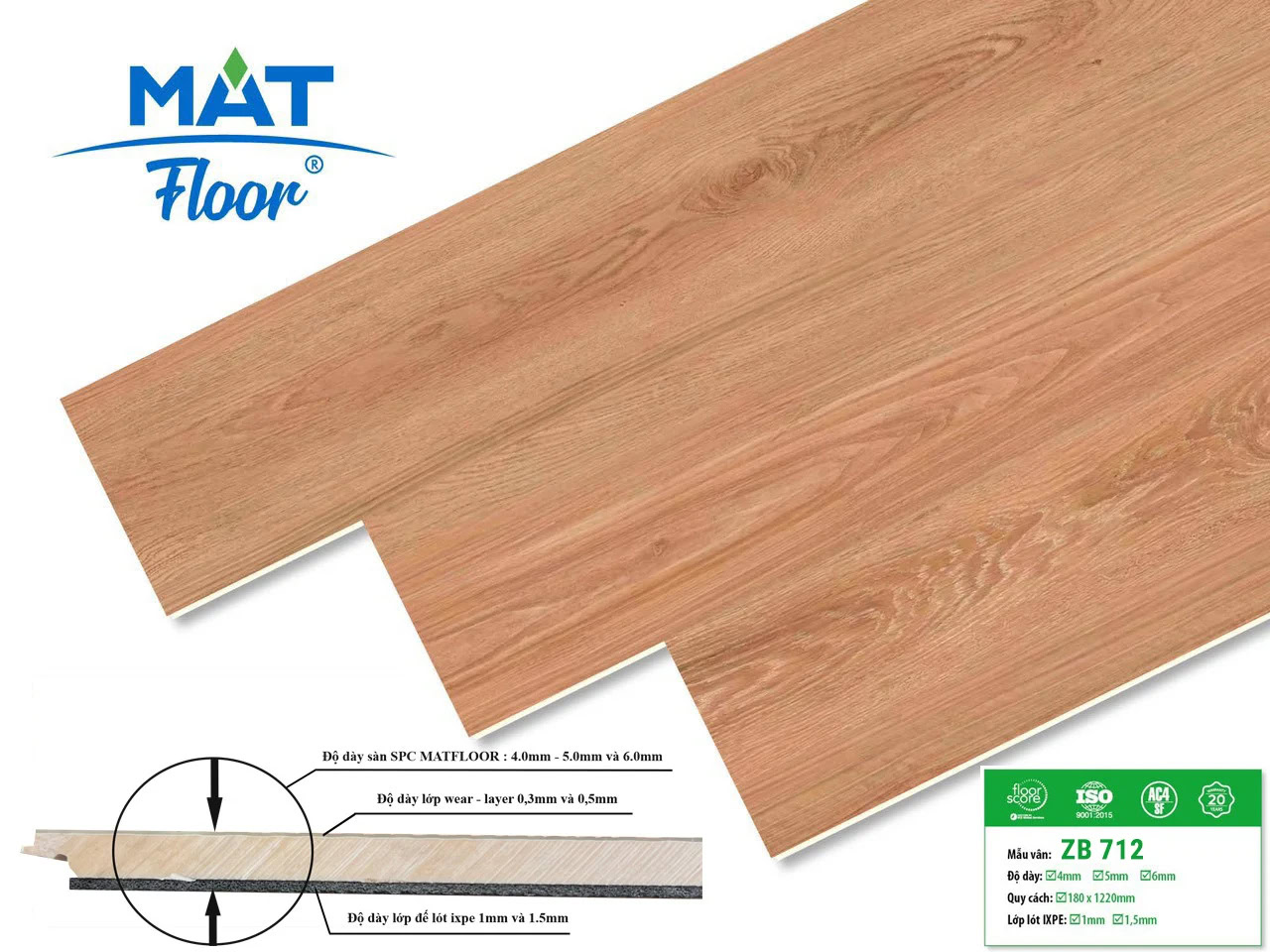 Sàn Nhựa Hèm Khóa MatFloor ZB712