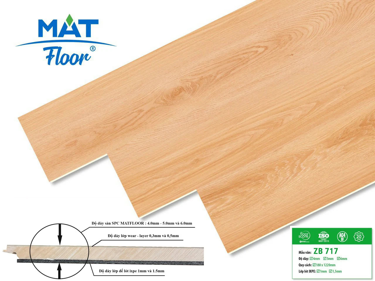 Sàn Nhựa Hèm Khóa MatFloor ZB717