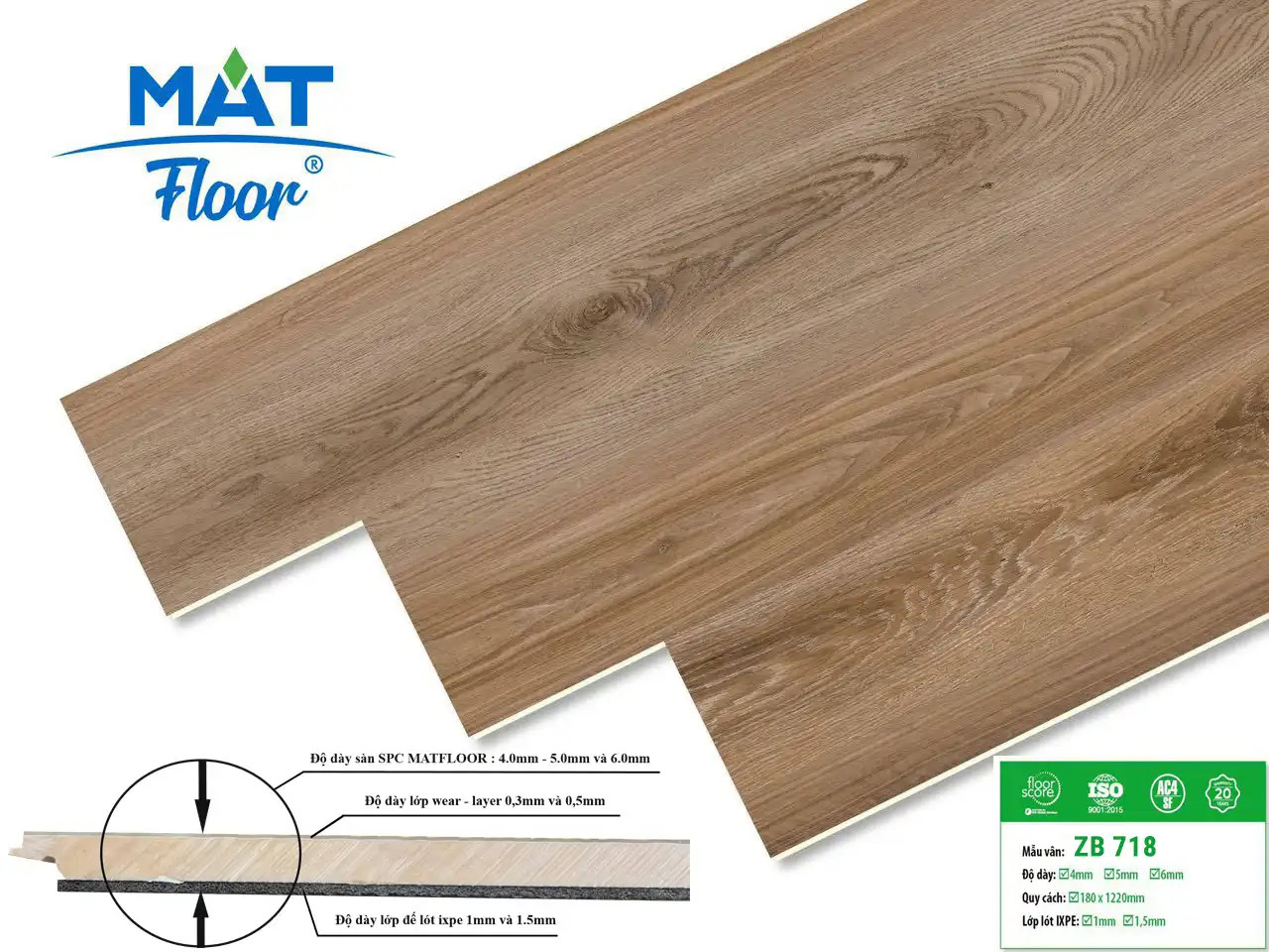 Sàn Nhựa Hèm Khóa MatFloor ZB718