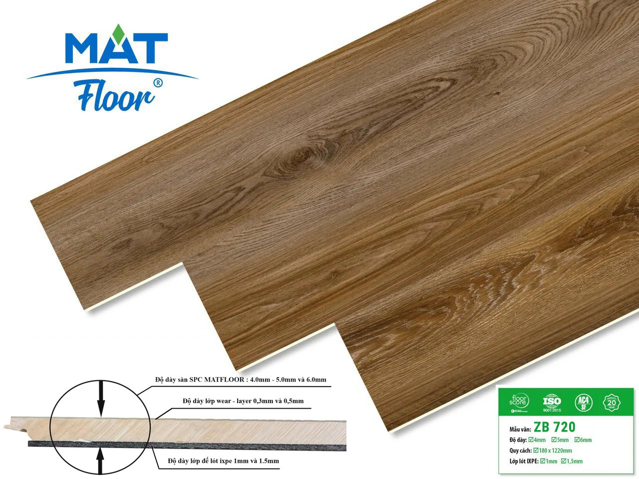 Sàn Nhựa Hèm Khóa MatFloor ZB720
