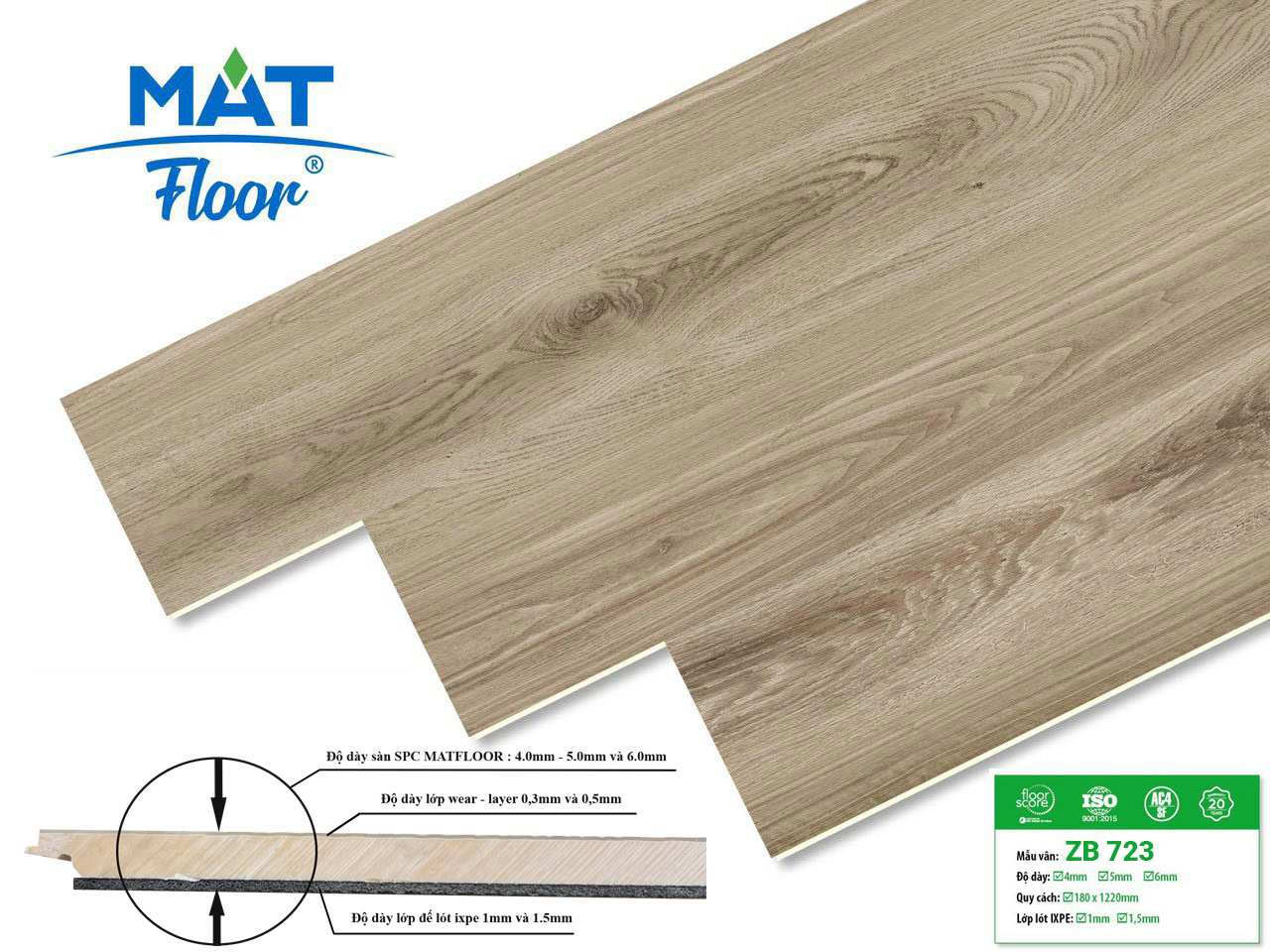 Sàn Nhựa Hèm Khóa MatFloor ZB723